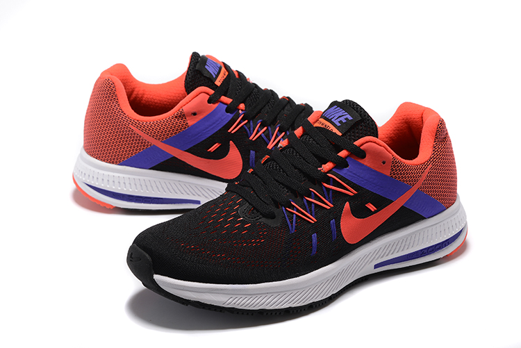 Nike Zoom Winflo II Black Orange Blue Running Shoes For Women